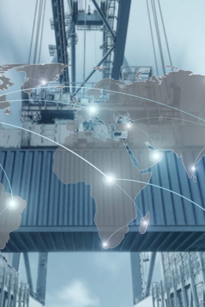 Map Global Partner Connection Of Container Cargo 60355086 M Global Supply Chains