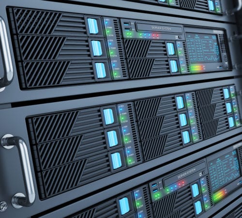 Server Data Center Closeup Panel Room Data Center